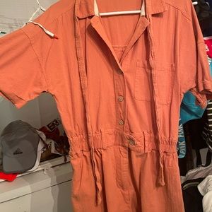 Rust orange short romper